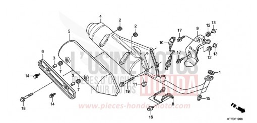 EXHAUST MUFFLER SH150RB de 2011